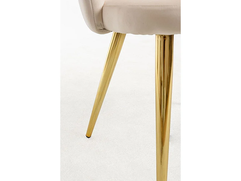 Sillas Comedor - Silla Hand Gold Terciopelo - Beige