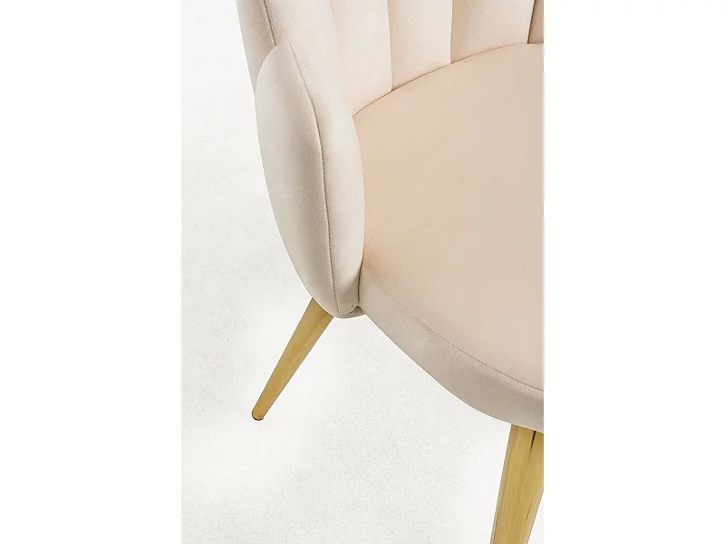 Sillas Comedor - Silla Hand Gold Terciopelo - Beige