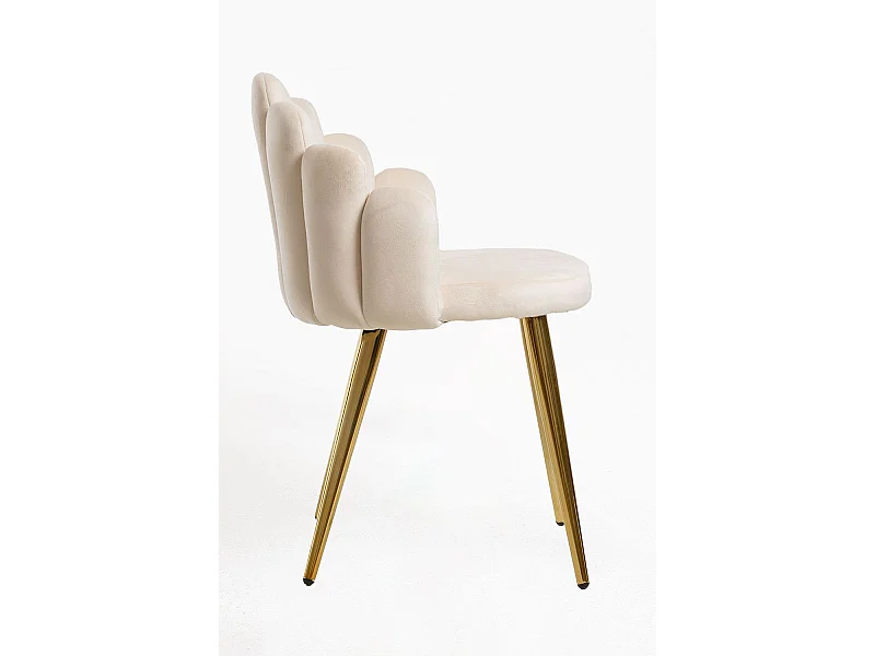 Sillas Comedor - Silla Hand Gold Terciopelo - Beige