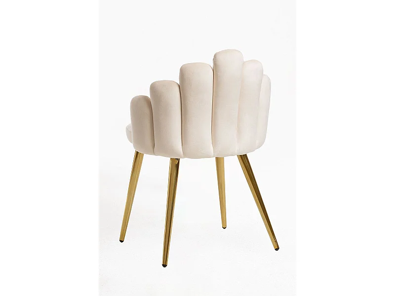 Sillas Comedor - Silla Hand Gold Terciopelo - Beige
