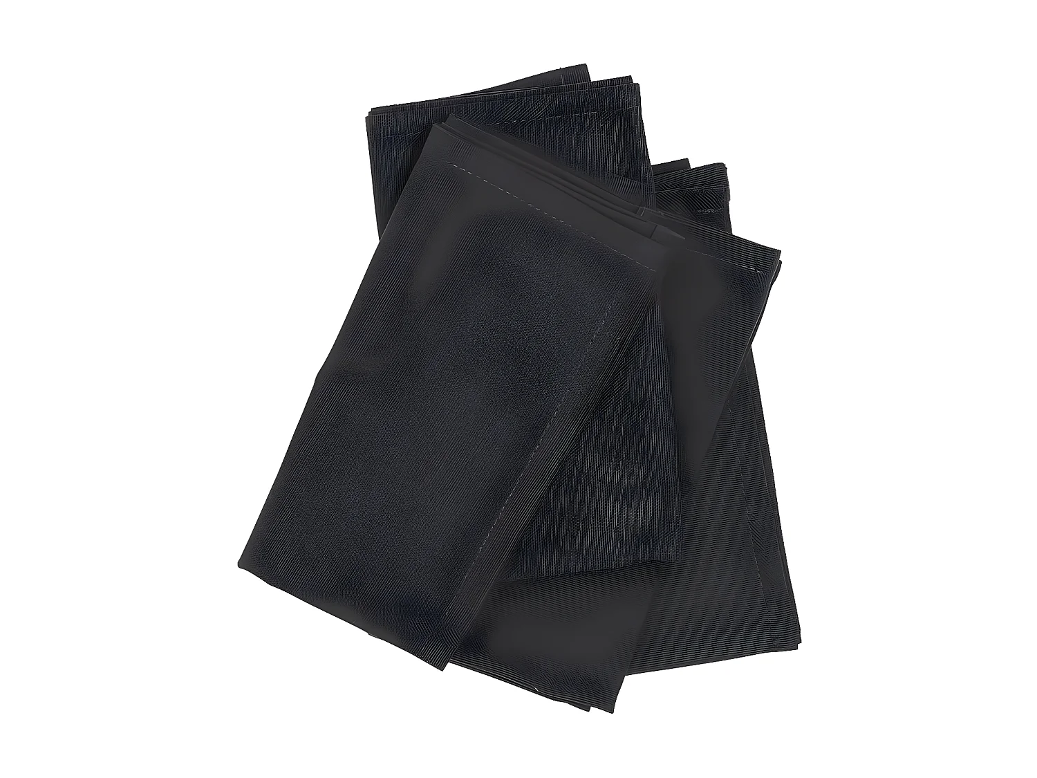 Pack de 4 servilletas lisas colores lisos Negro 40x40