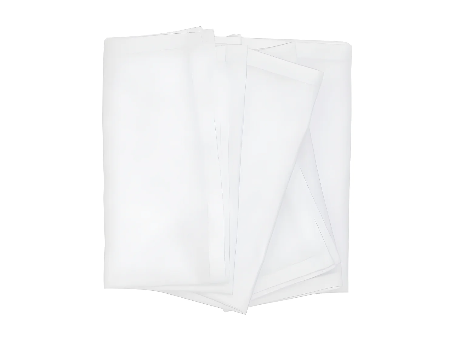 Set van 4 effen servetten Wit 40x40cm