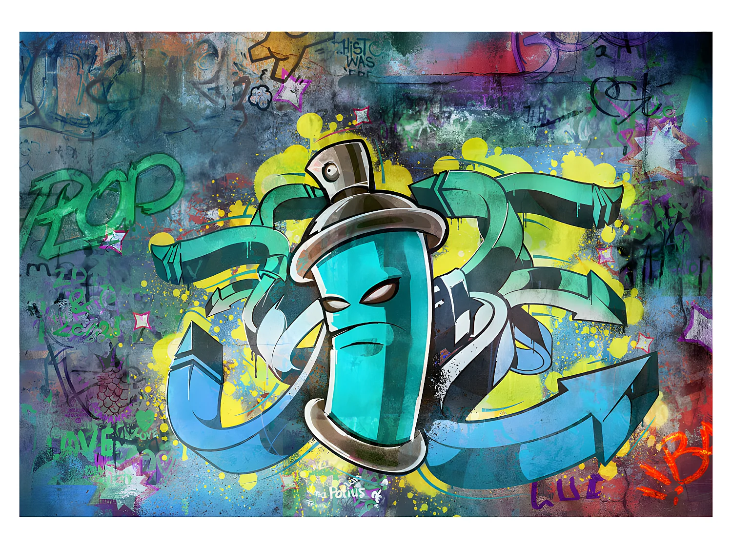 Papier peint intissé Street art Graffiti maker 400x280 cm