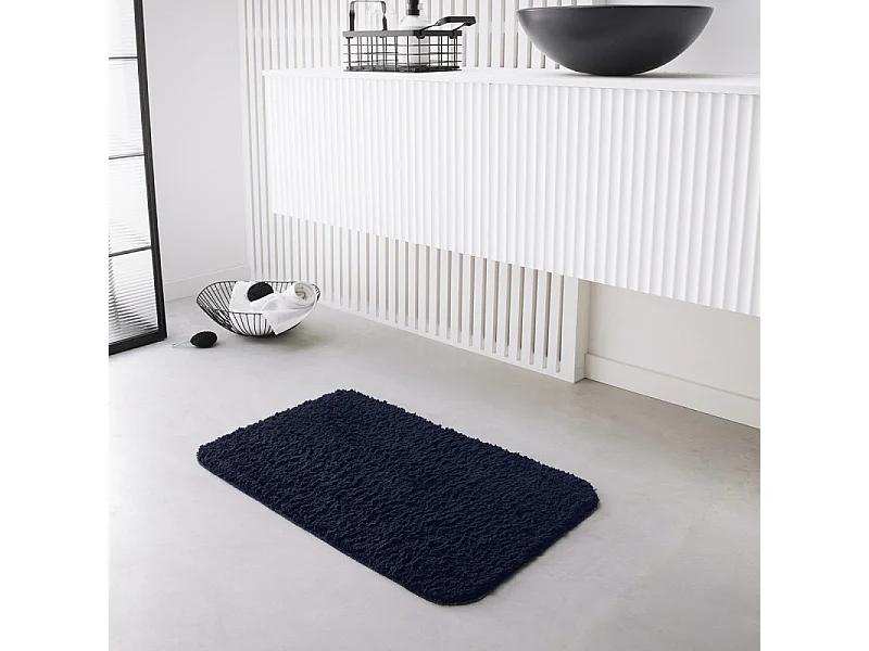 Tapis de bain 100% polyester tufté, 1400 grammes m2.Denim