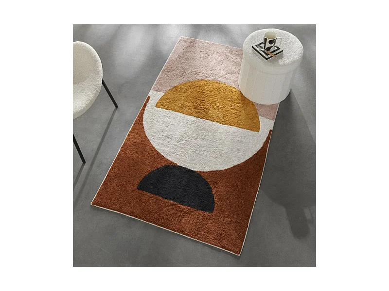 Tapis imprimé touffeté 100% coton. M/ Retro.12 90X160cm