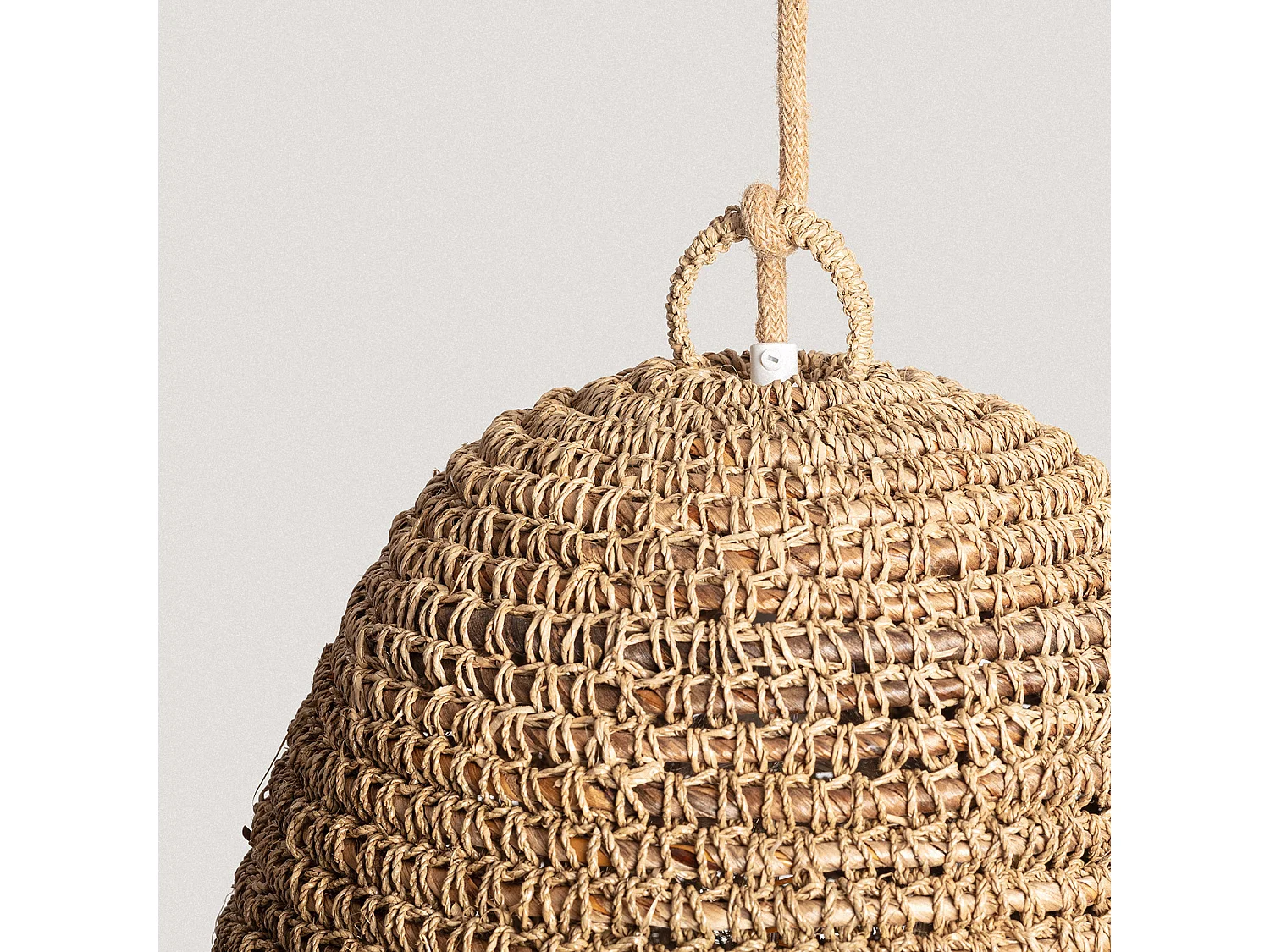 Lampada a sospensione in Rattan e Iuta Rahan ILUZZIA Naturale