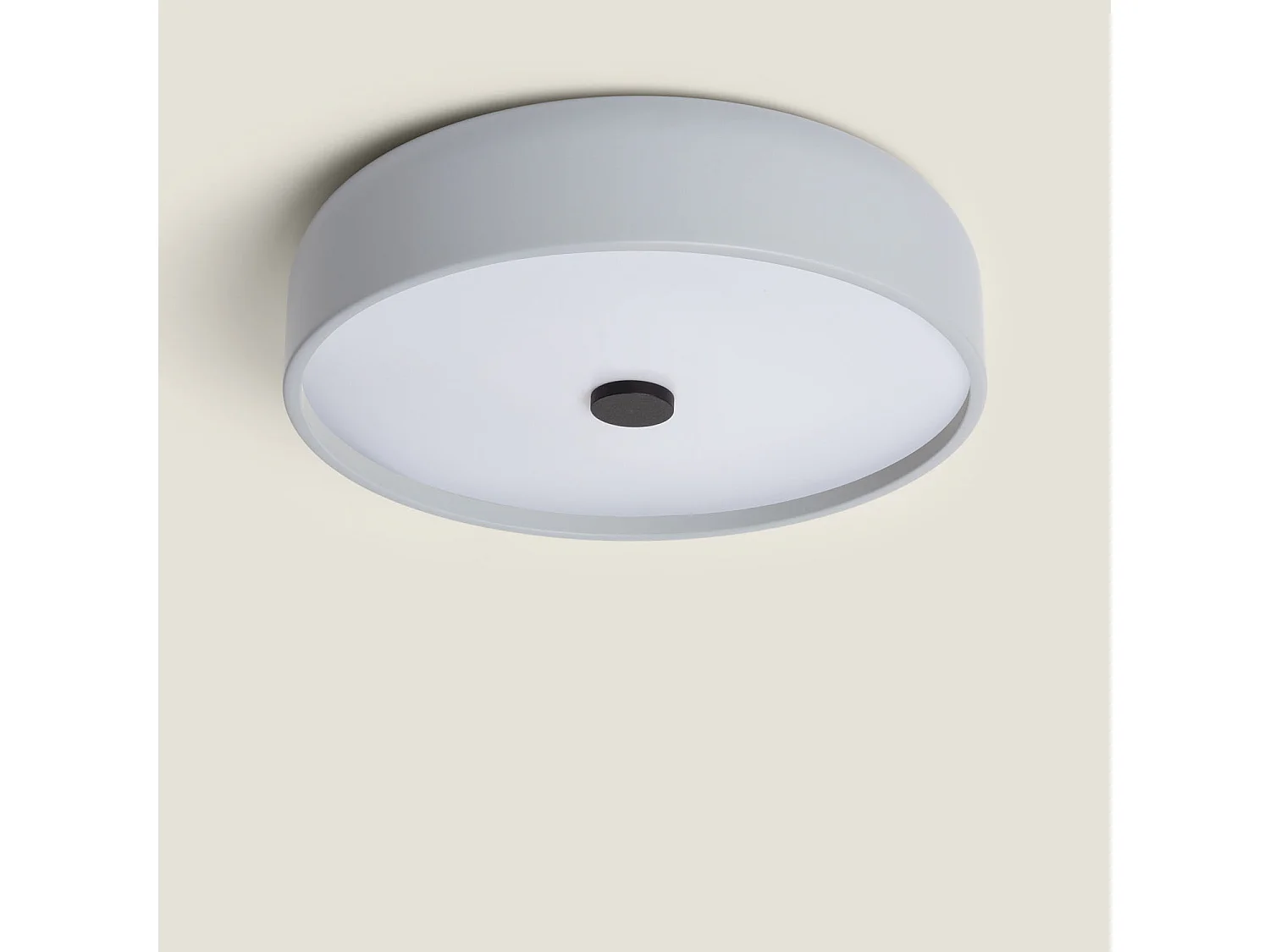 Plafonnier LED Rond Métal 24W CCT Sélectionnable Eyelight Ø350 mm Gris