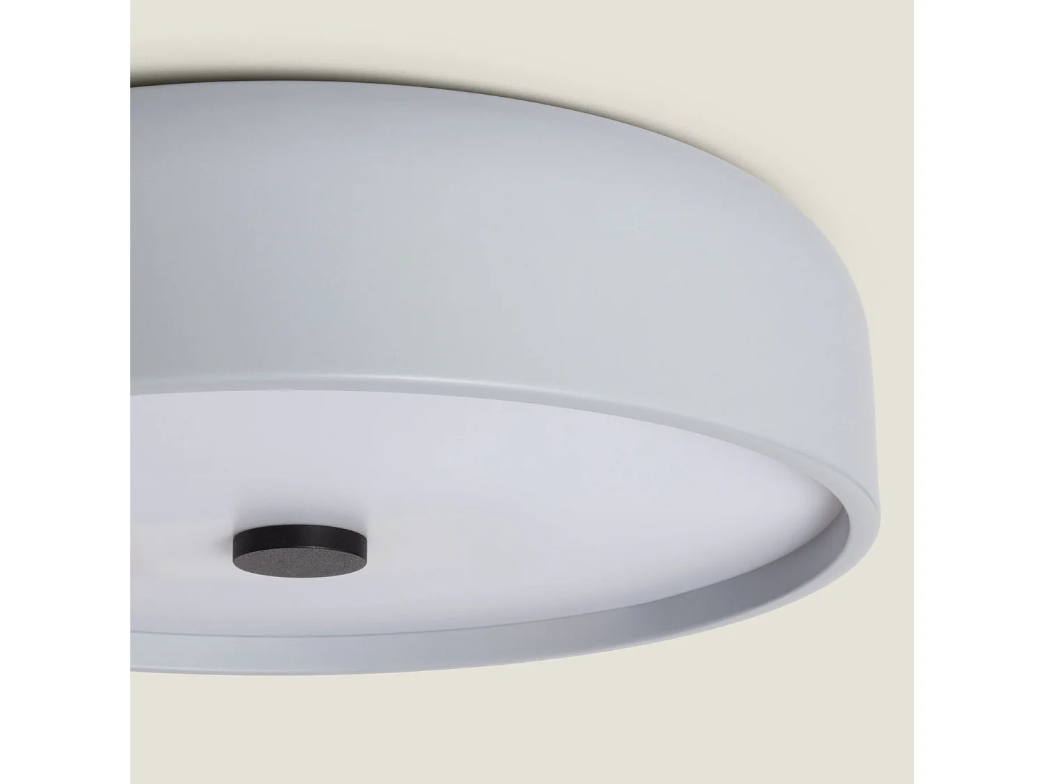 Plafonnier LED Rond Métal 24W CCT Sélectionnable Eyelight Ø350 mm Gris