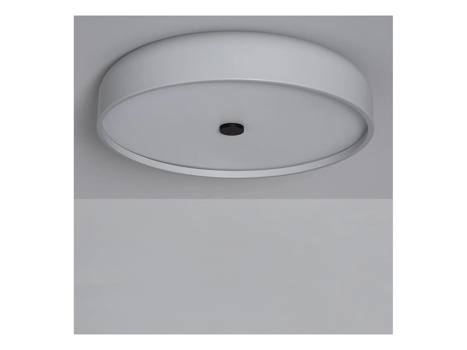 Plafonnier LED Rond Métal 30W CCT Sélectionnable Eyelight Ø450 mm Gris