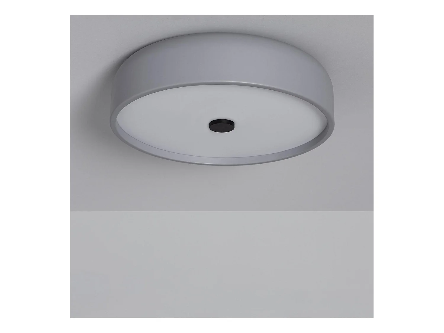 Plafonnier LED Rond Métal 24W CCT Sélectionnable Eyelight Ø350 mm Gris foncé