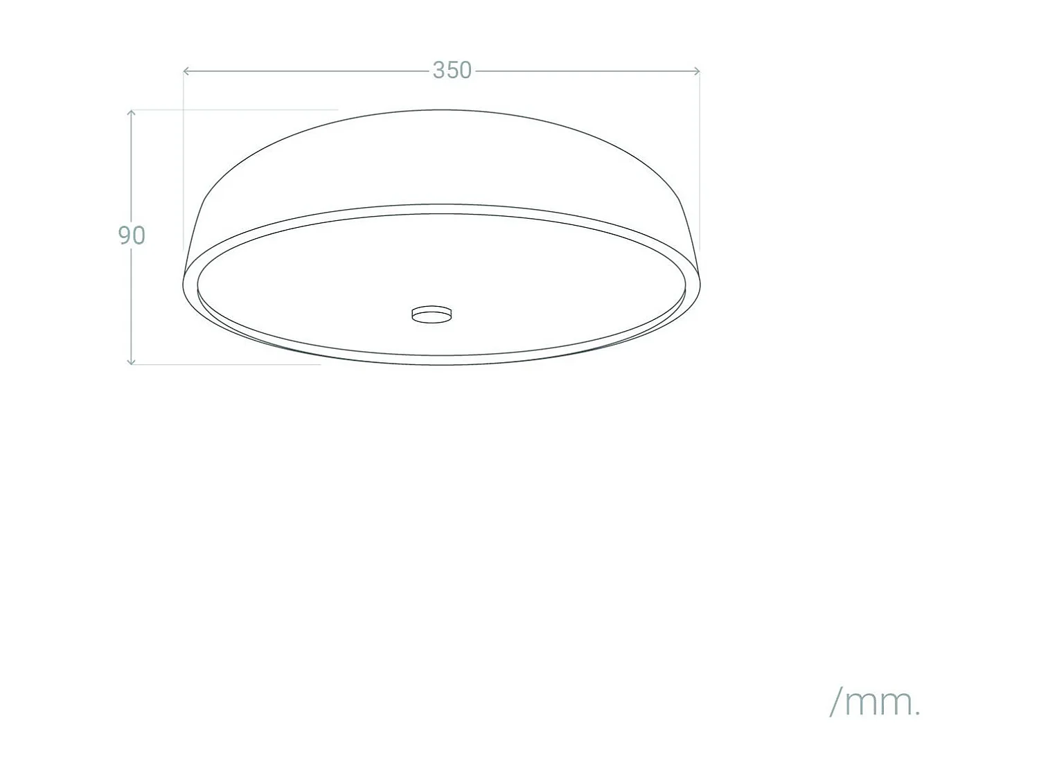 Plafoniera LED 24W Metallo Ø350 mm CCT Selezionabile Eyelight Grigio Scuro