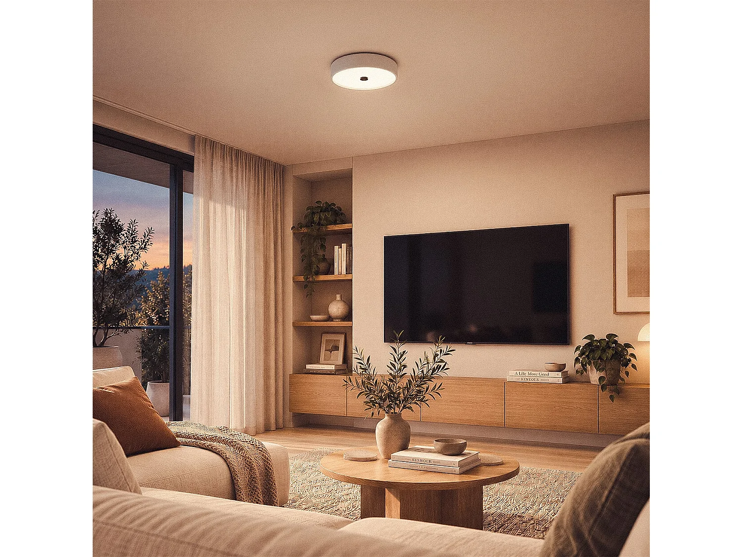 Plafoniera LED 24W Metallo Ø350 mm CCT Selezionabile Eyelight Grigio Scuro