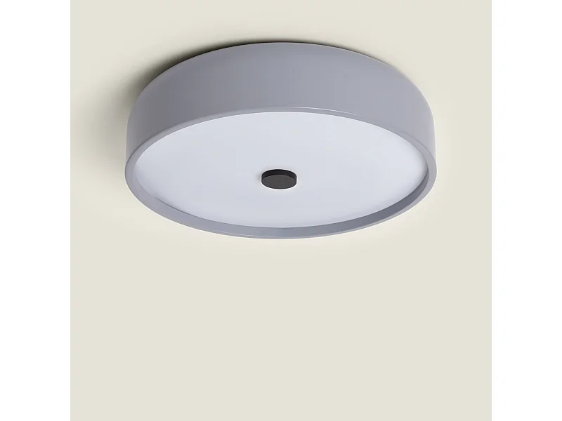 Plafonnier LED Rond Métal 24W CCT Sélectionnable Eyelight Ø350 mm Gris foncé