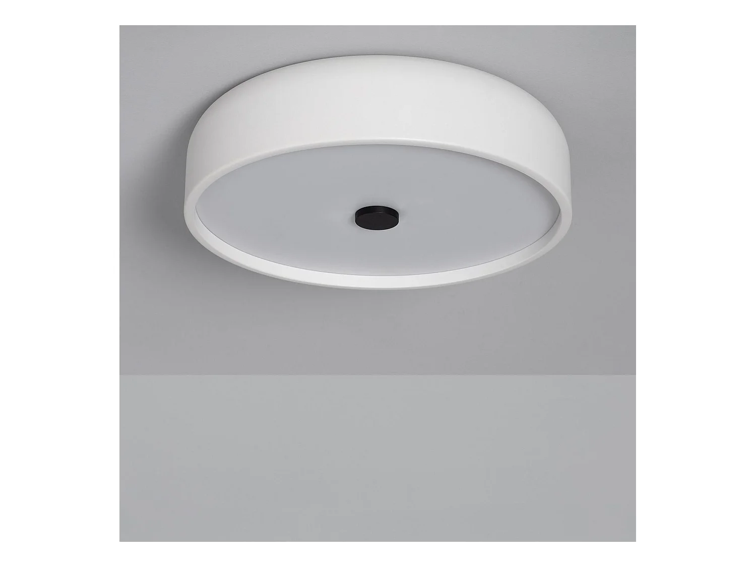 Plafonnier LED Rond Métal 24W CCT Sélectionnable Eyelight Ø350 mm Blanc