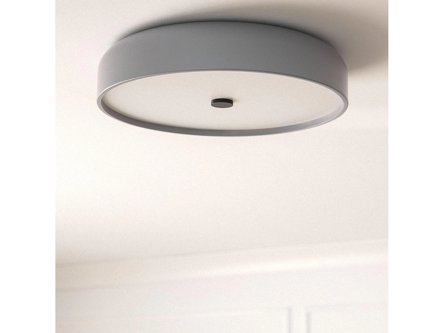 Plafonnier LED Rond Métal 30W CCT Sélectionnable Eyelight Ø450 mm Gris foncé