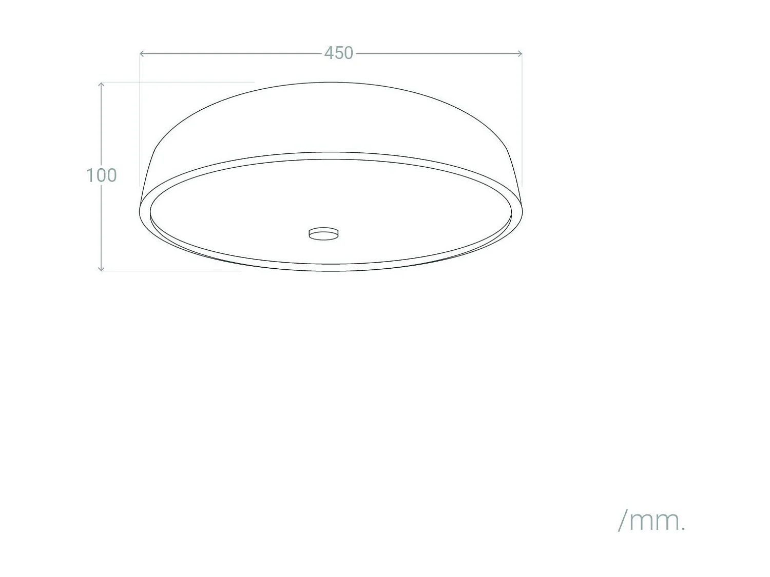 Plafonnier LED Rond Métal 30W CCT Sélectionnable Eyelight Ø450 mm Gris foncé