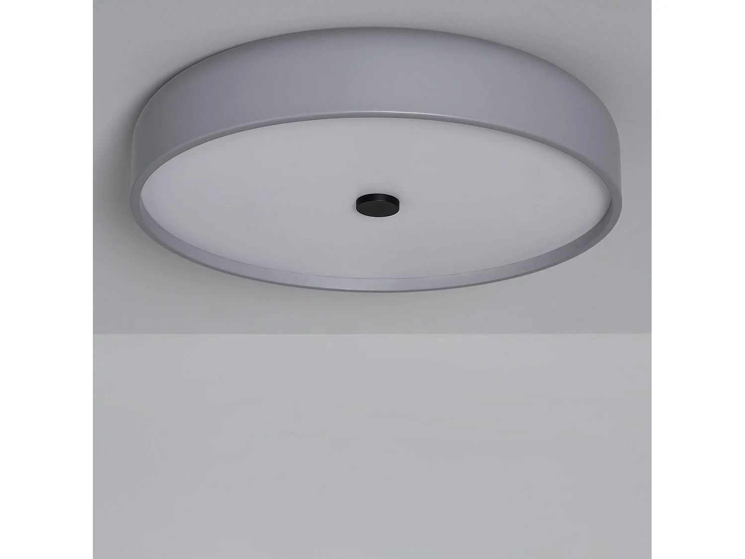Plafonnier LED 30W Métal Ø450 mm CCT Sélectionnable Eyelight Gris foncé