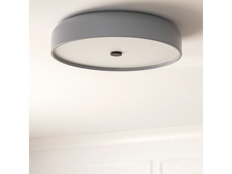 Plafonnier LED Rond Métal 30W CCT Sélectionnable Eyelight Ø450 mm Gris foncé