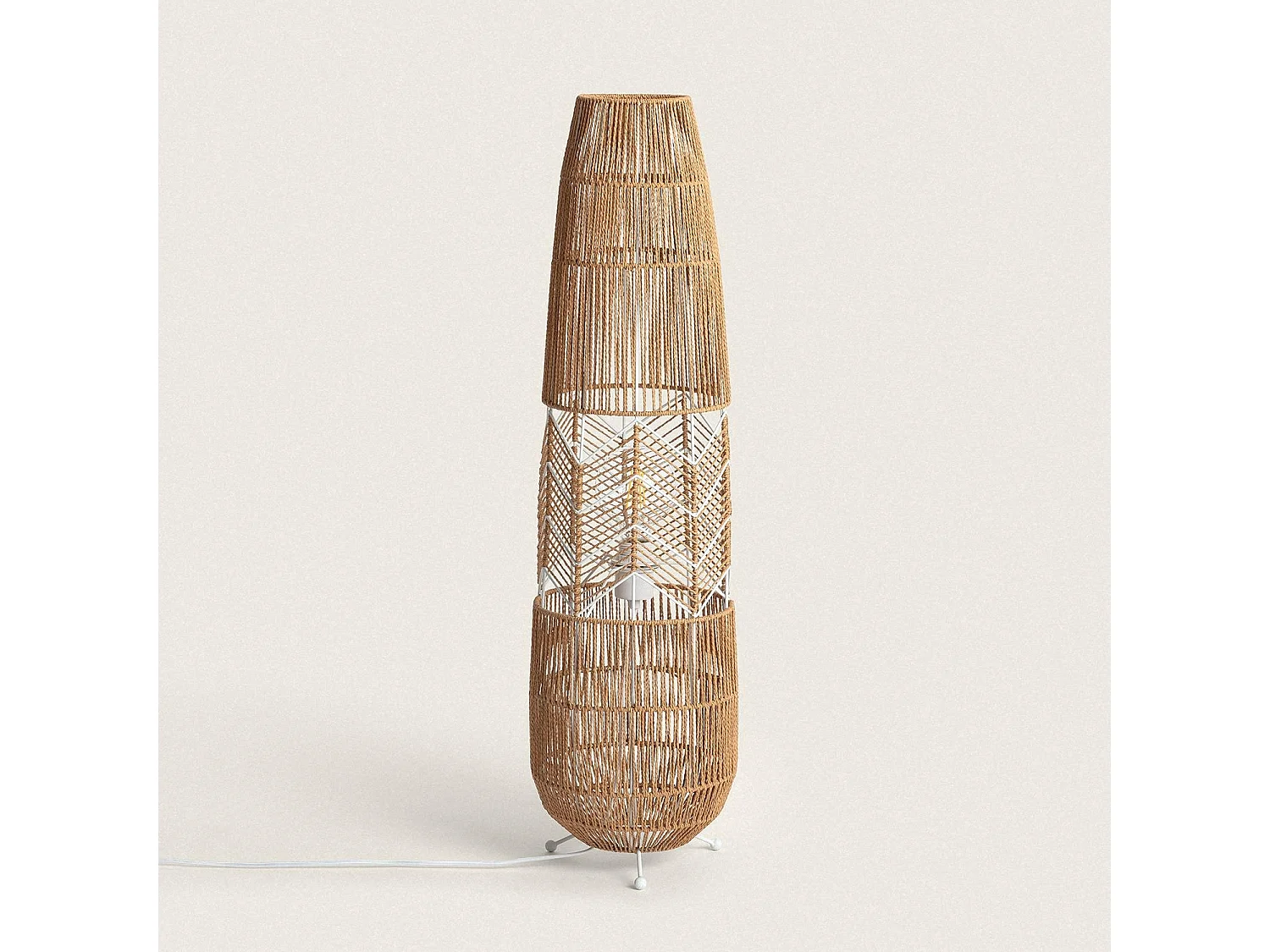 Lampadaire Papier Tressé Satie Naturel