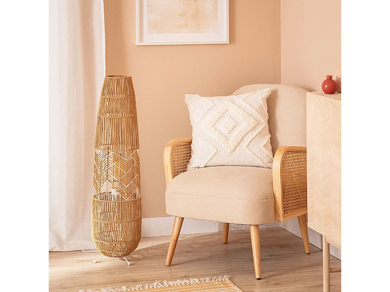 Lampadaire Papier Tressé Satie Naturel