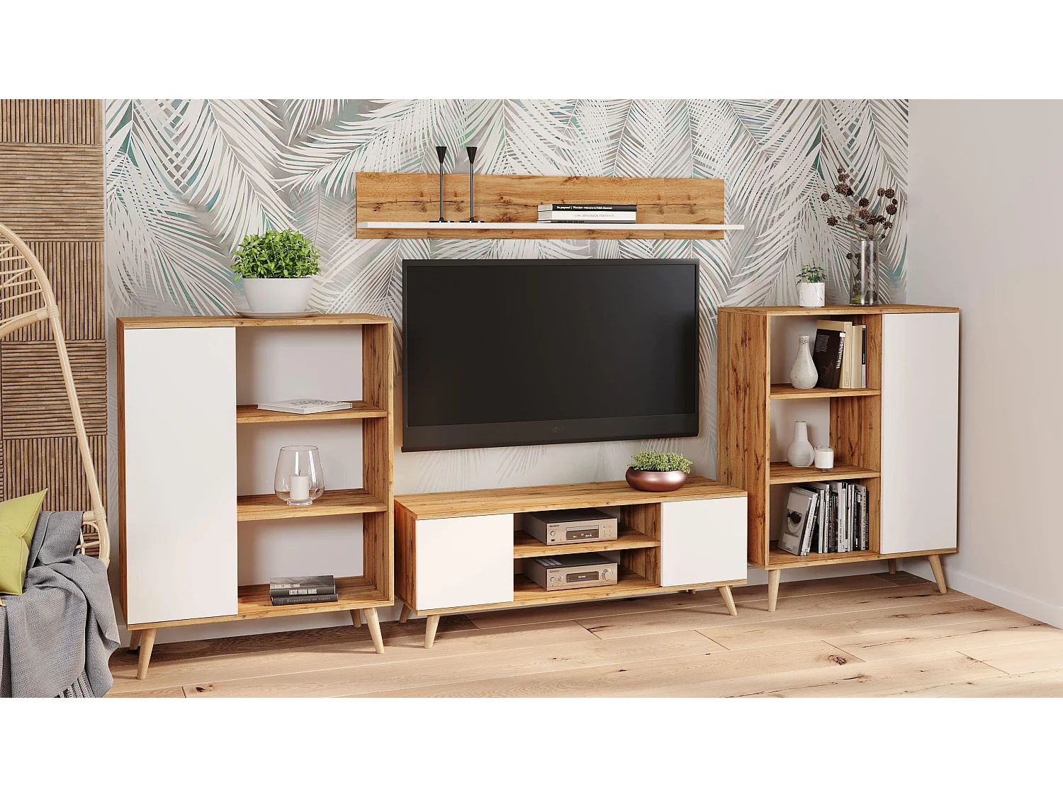 Tv Meubel FOCUS RTV155 2D 155x40x48 Beige