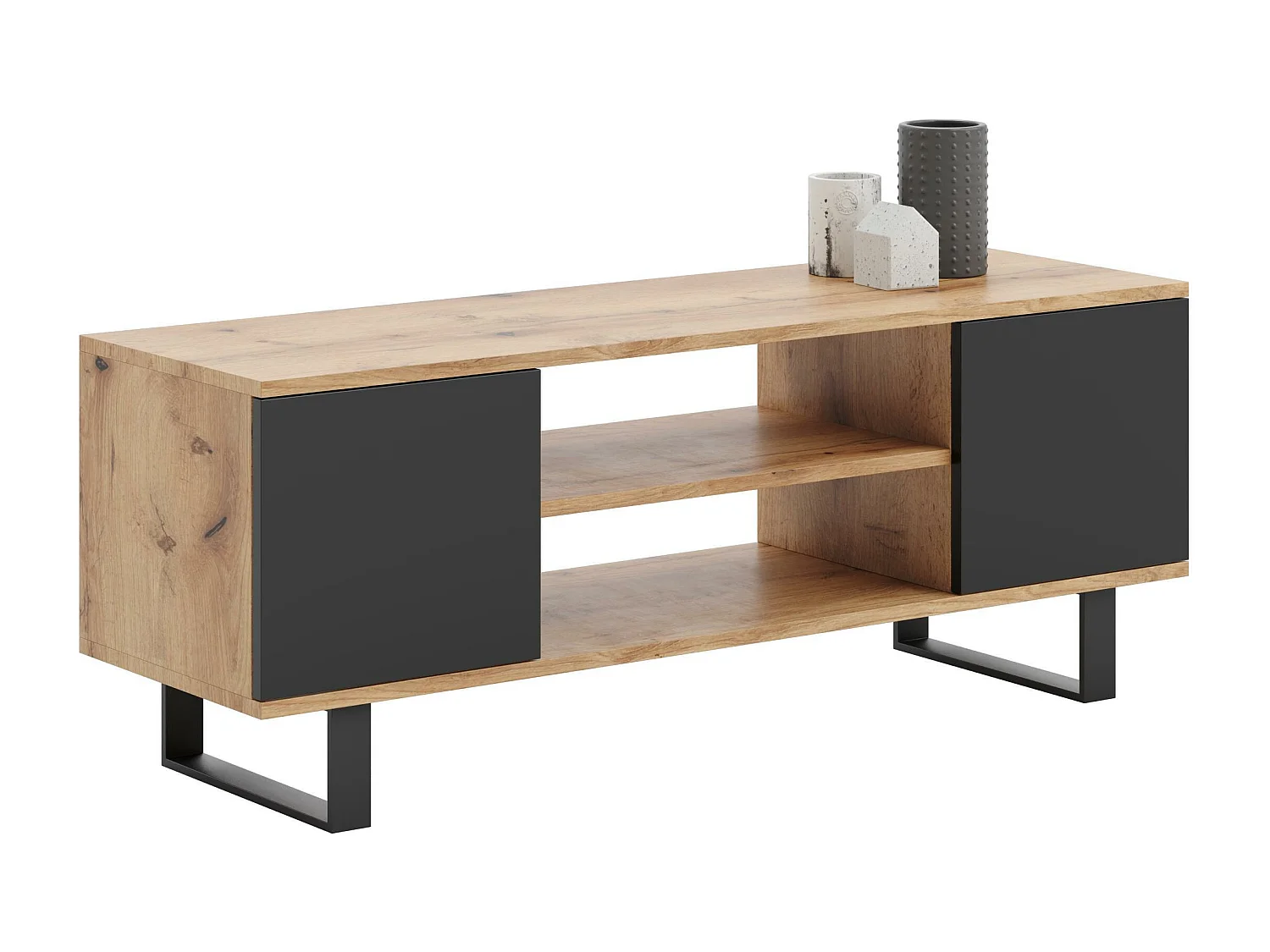 Tv Meubel FOCUS RTV155 2D 155x40x48 Grafiet