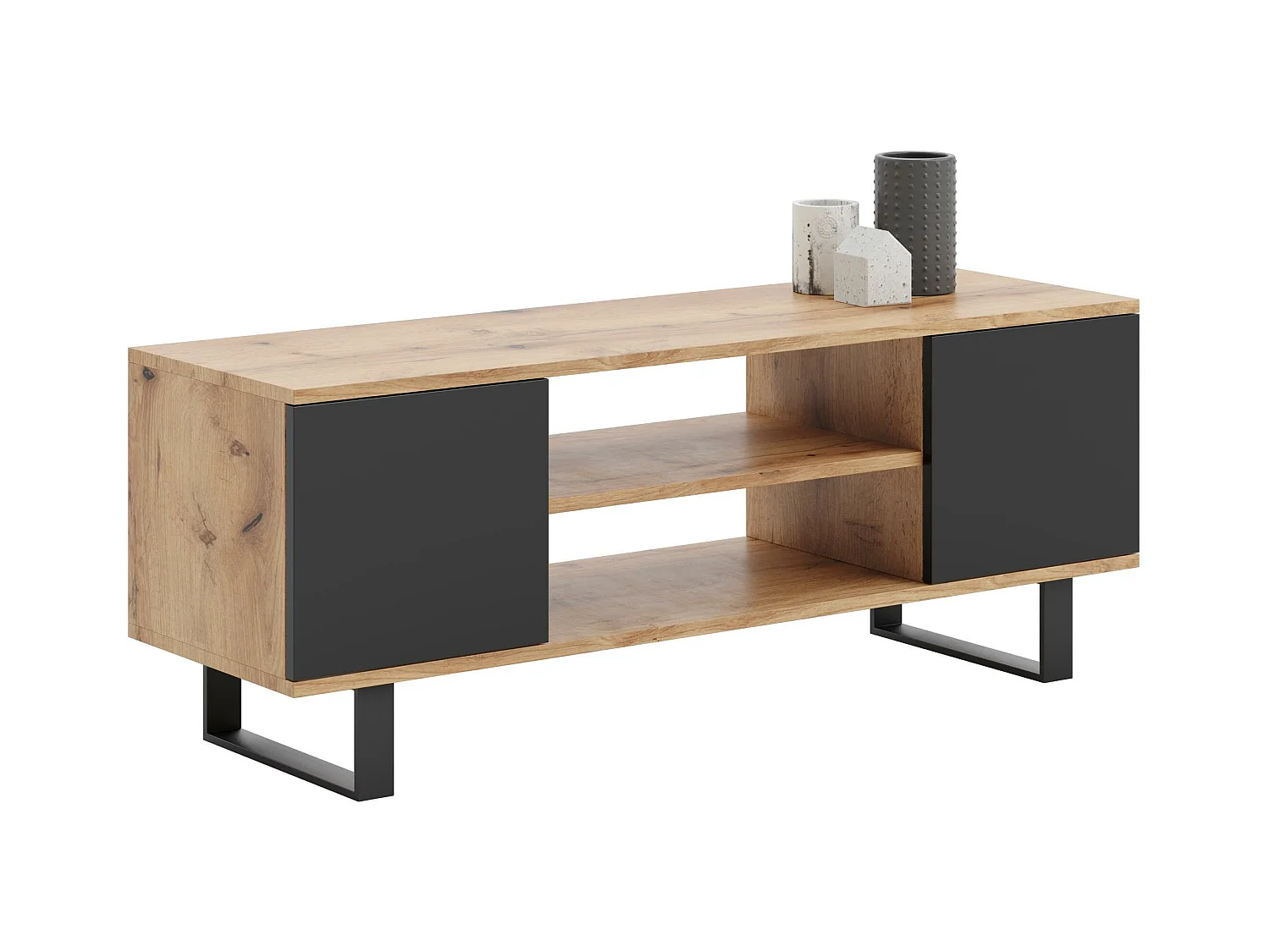 Tv Meubel FOCUS RTV155 2D 155x40x48 Grafiet