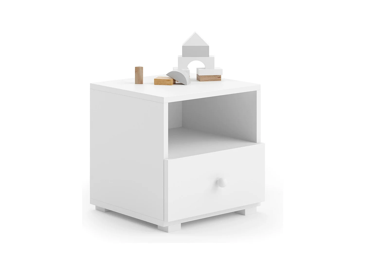 Table De Chevet EMI NS37 1D 37x41x40 Blanc