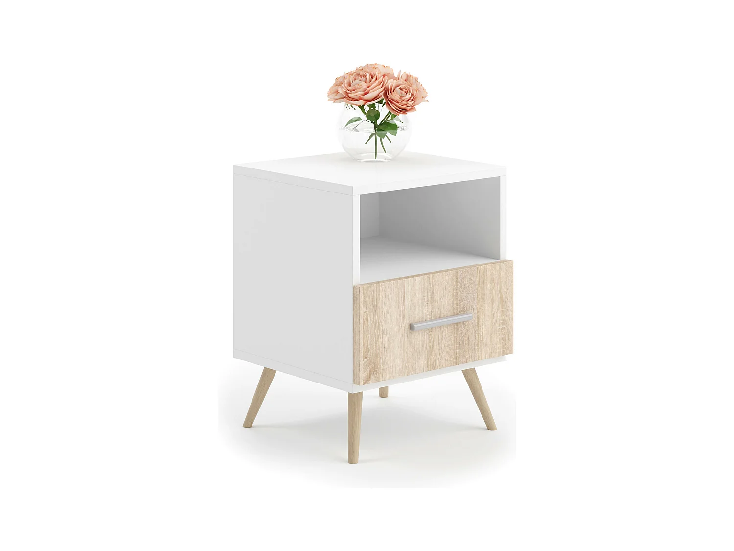 Nachtkastje LOGAN NS37 1D 37x53x40 Wit