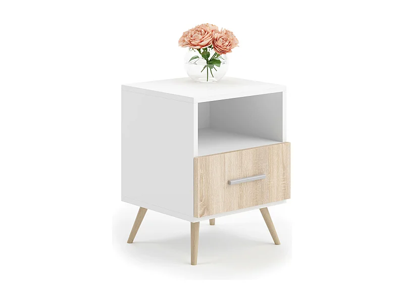 Nachtkastje LOGAN NS37 1D 37x53x40 Wit