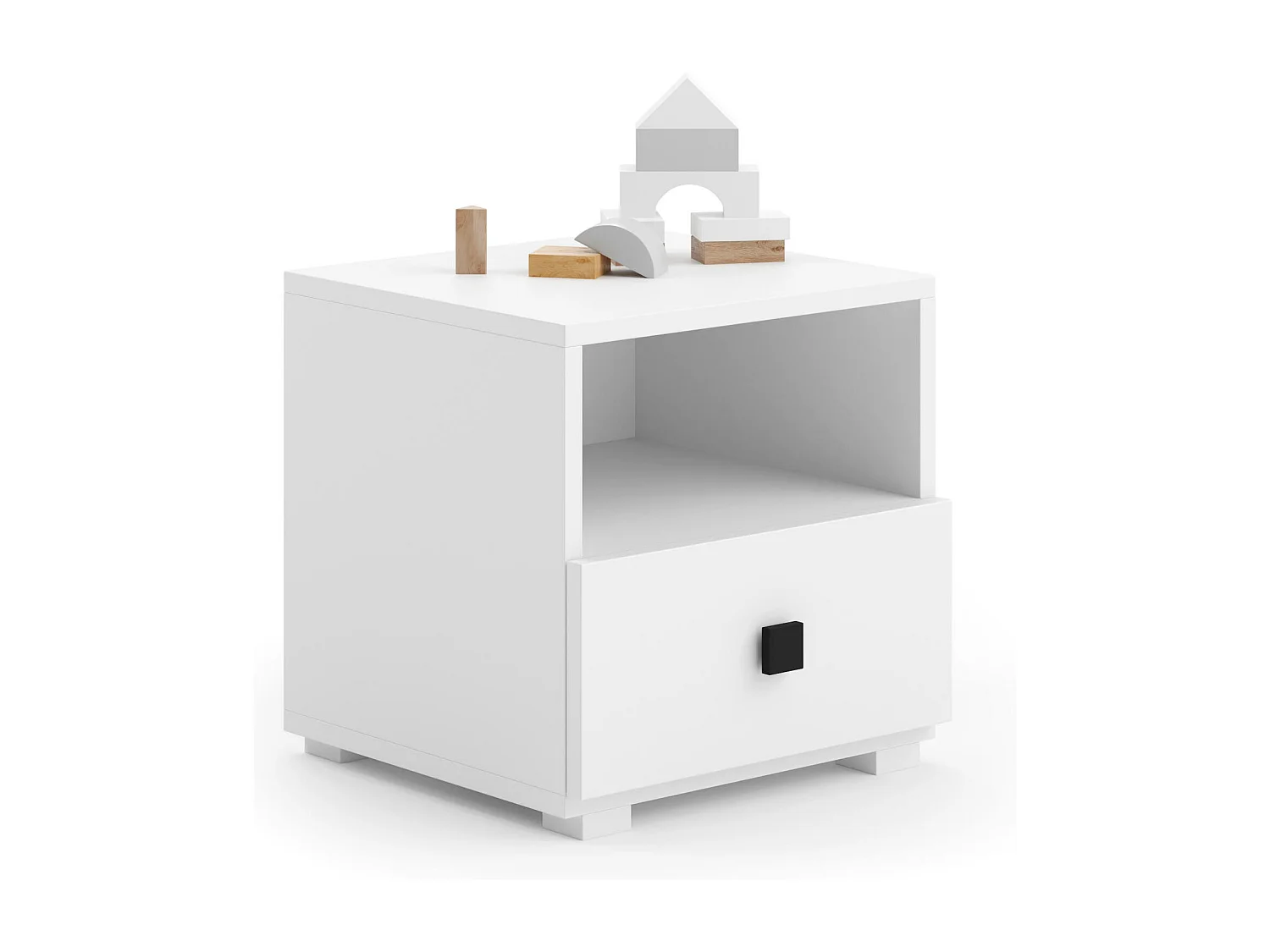 Comodino EMI NS37 1D 37x41x40 Bianco