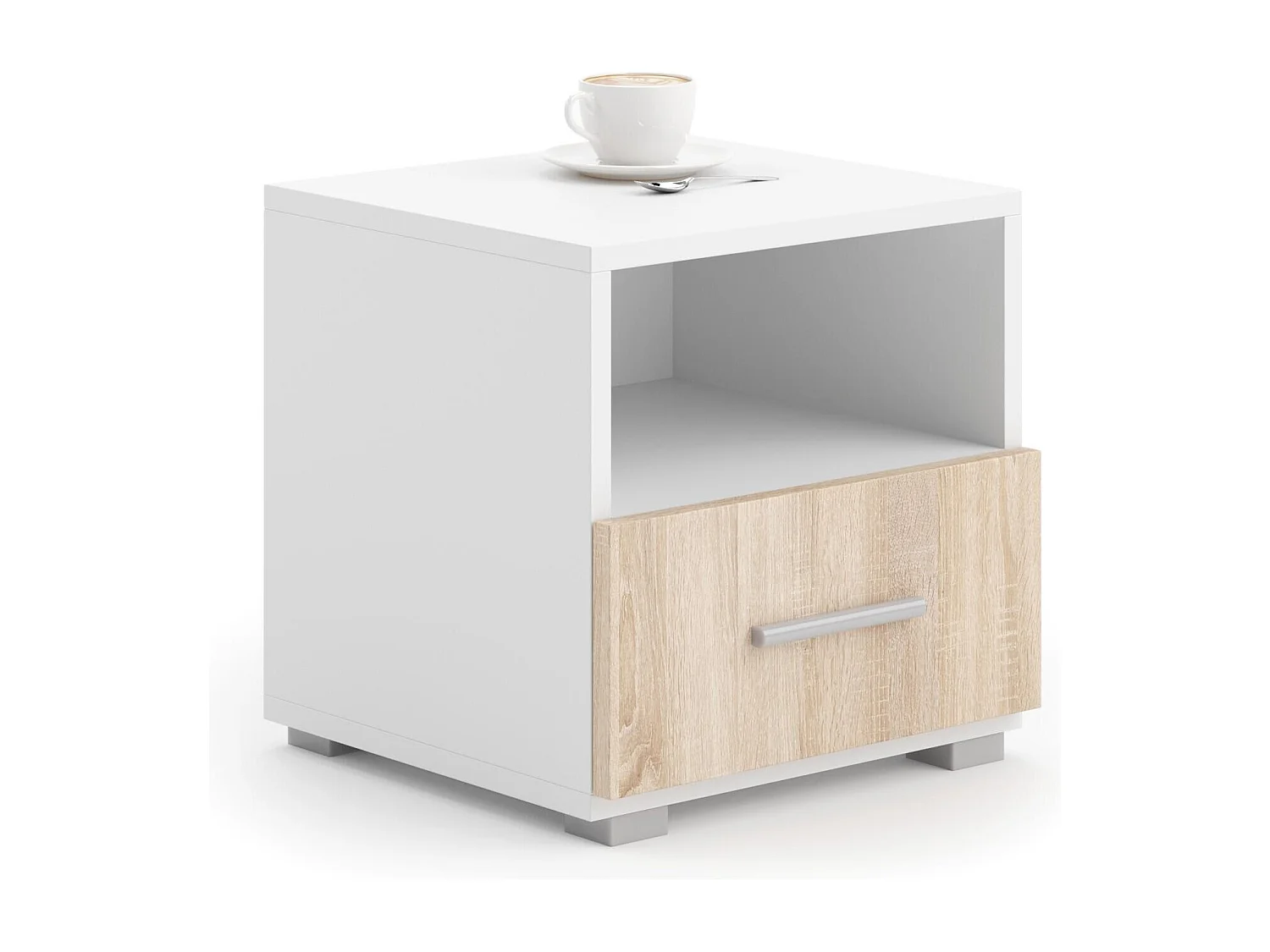 Comodino EMI NS37 1D 37x41x40 Bianco