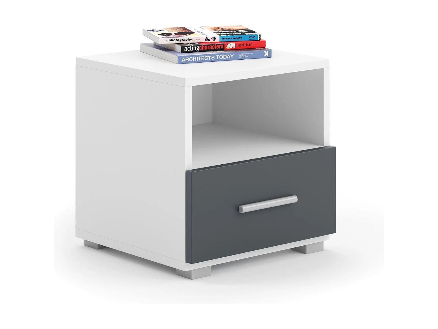 Comodino EMI NS37 1D 37x41x40 Bianco