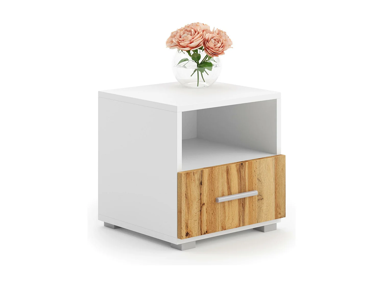 Comodino EMI NS37 1D 37x41x40 Bianco