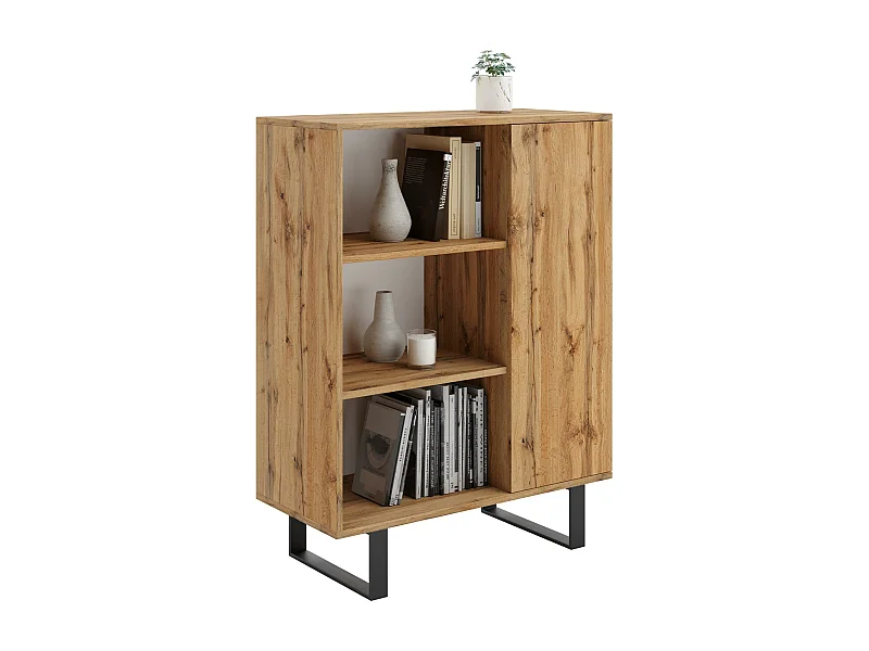 Vitrinekast FONDI SC90 1D 90x40x116 Beige