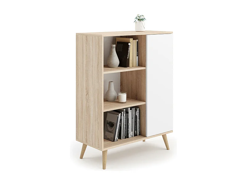 Vitrinekast FONDI SC90 1D 90x40x116 Beige