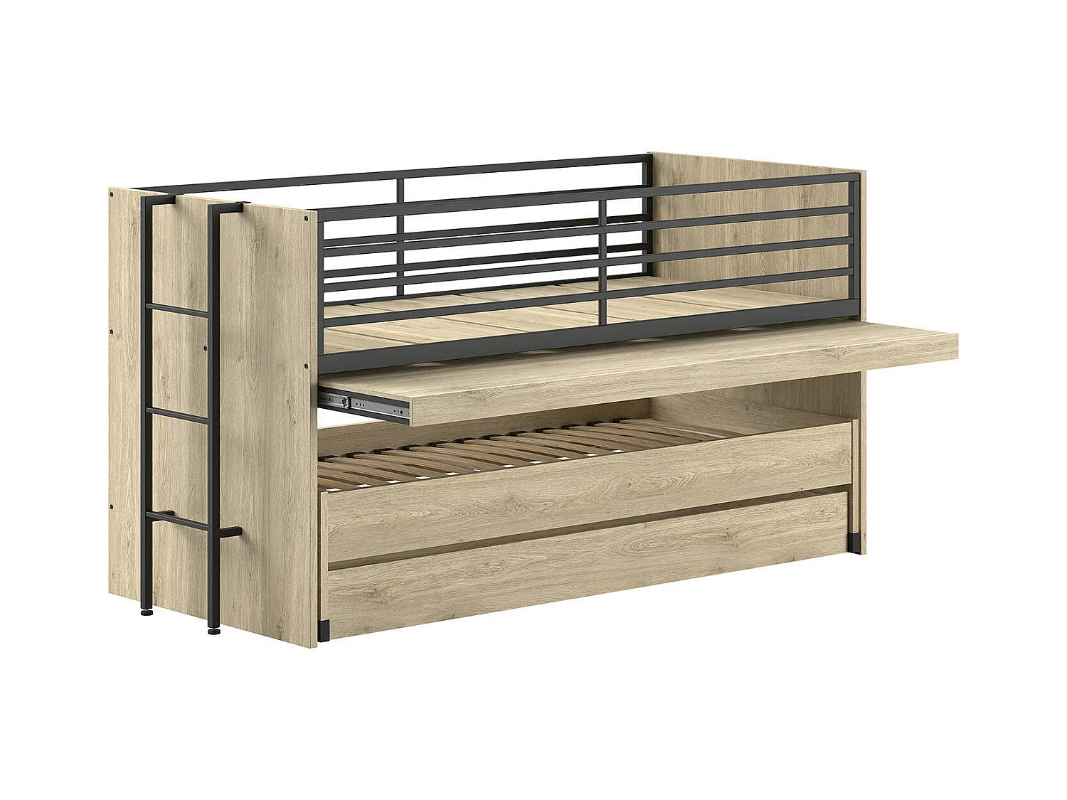 Lits superposés SAM BB005 90x200 cm Clair naturel