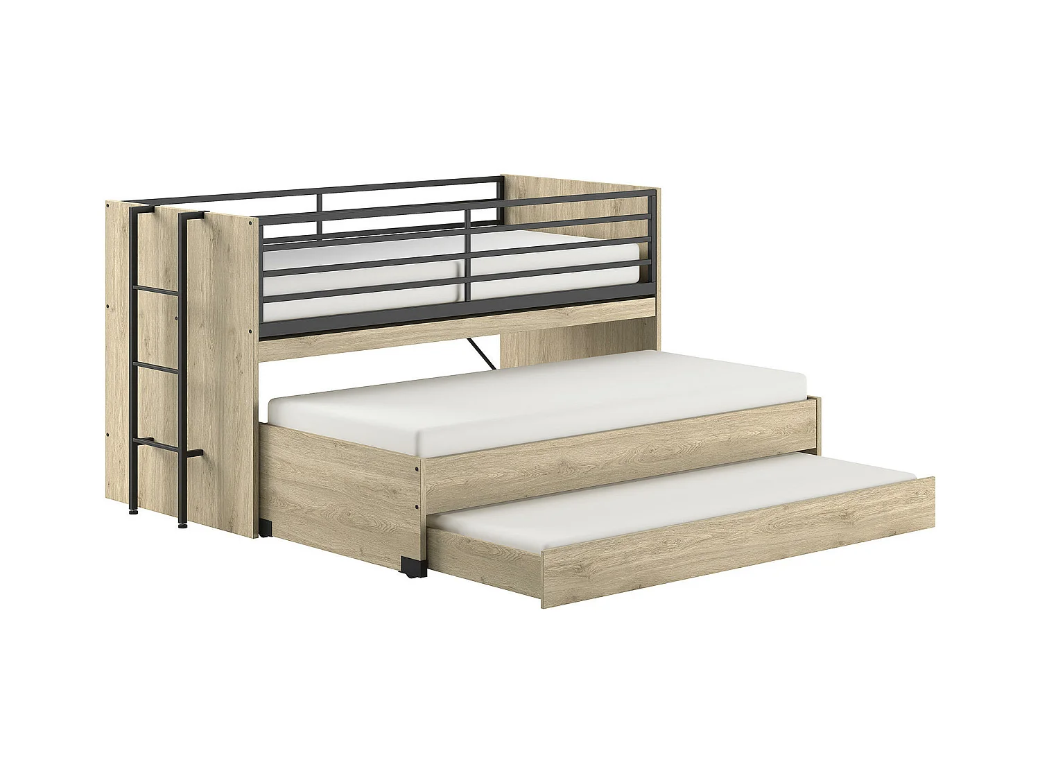 Lits superposés SAM BB005 90x200 cm Clair naturel