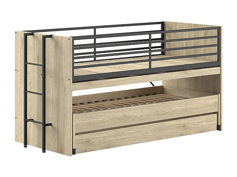 Lits superposés SAM BB005 90x200 cm Clair naturel
