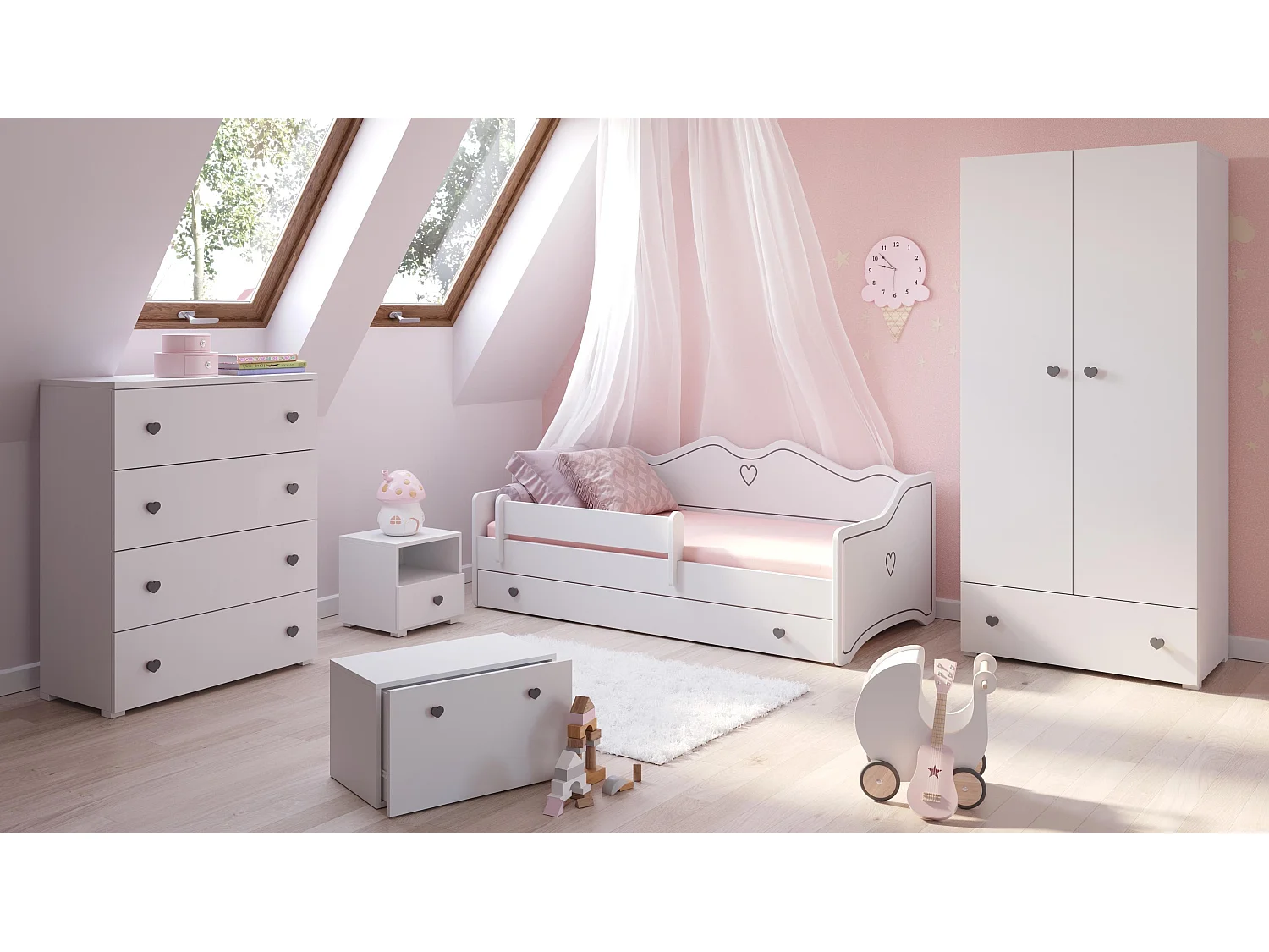 Roupeiro STELLA WR80 2D1D3S 80x177x50 Branco