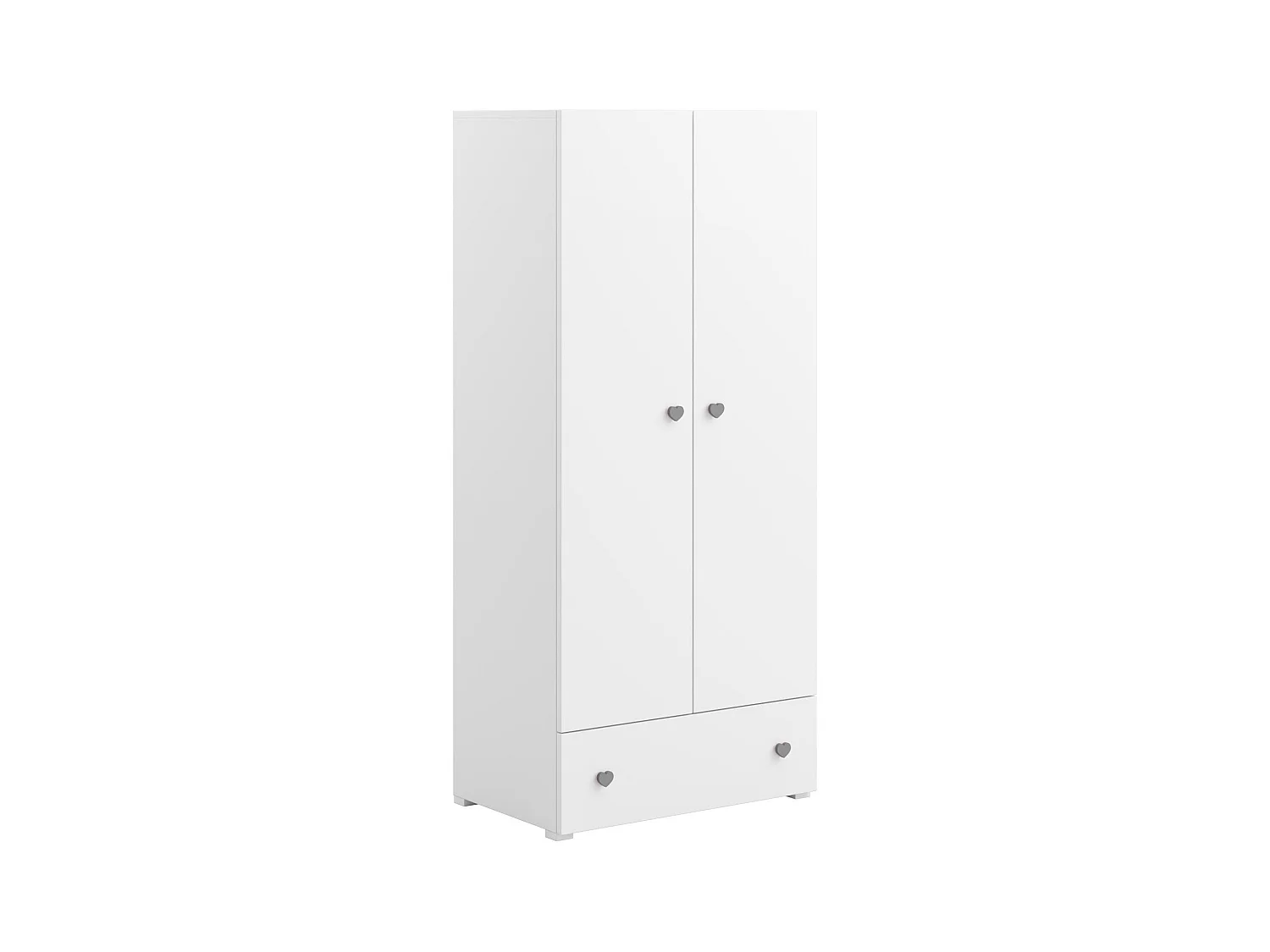 Kleerkast STELLA WR80 2D1D3S 80x177x50 Wit
