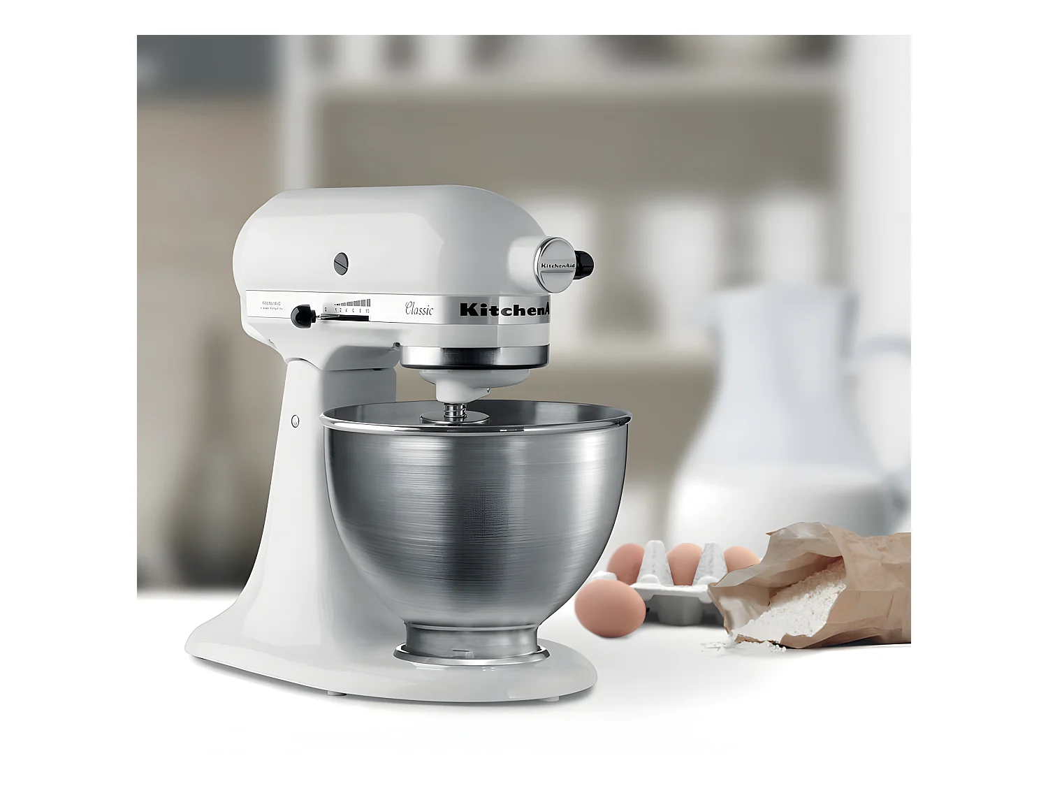 Kitchenaid Robot pâtissier multifonction 4,3l 275w blanc - 5k45ssewh