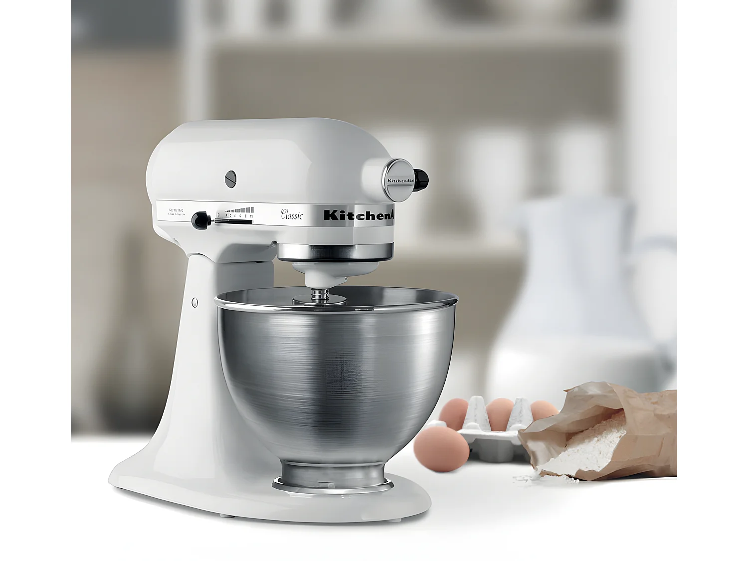 Kitchenaid Robot pâtissier multifonction 4,3l 275w blanc - 5k45ssewh