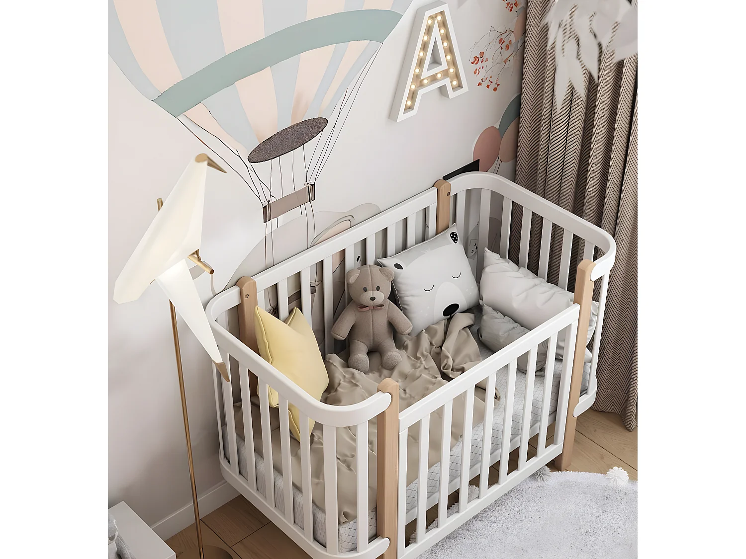 Lettino ETUDE BC 67x125x89 Bianco