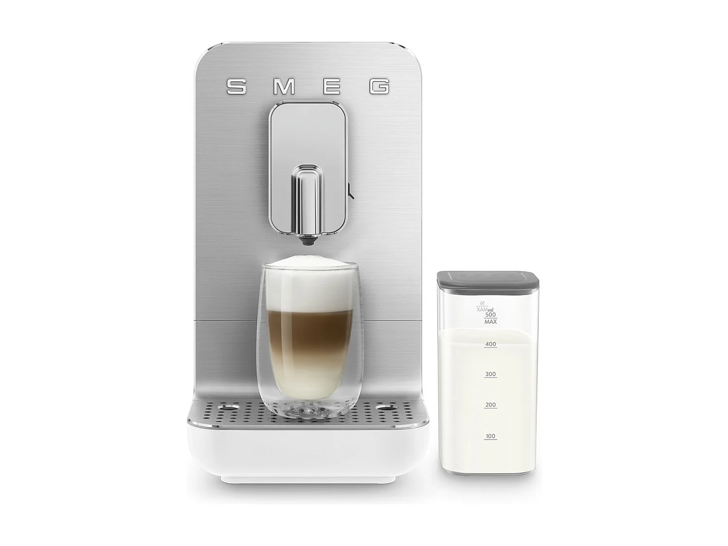 Machine à Expresso Automatique Smeg BCC13 WHMEU avec Broyeur à Café Intégré et Fonction One Touch - 19 Bars Blanc