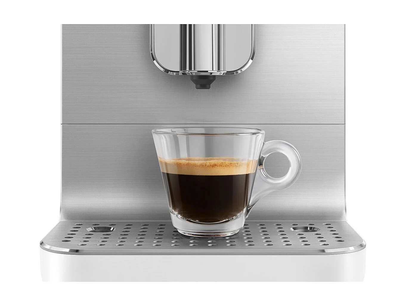 Machine à Expresso Automatique Smeg BCC13 WHMEU avec Broyeur à Café Intégré et Fonction One Touch - 19 Bars Blanc