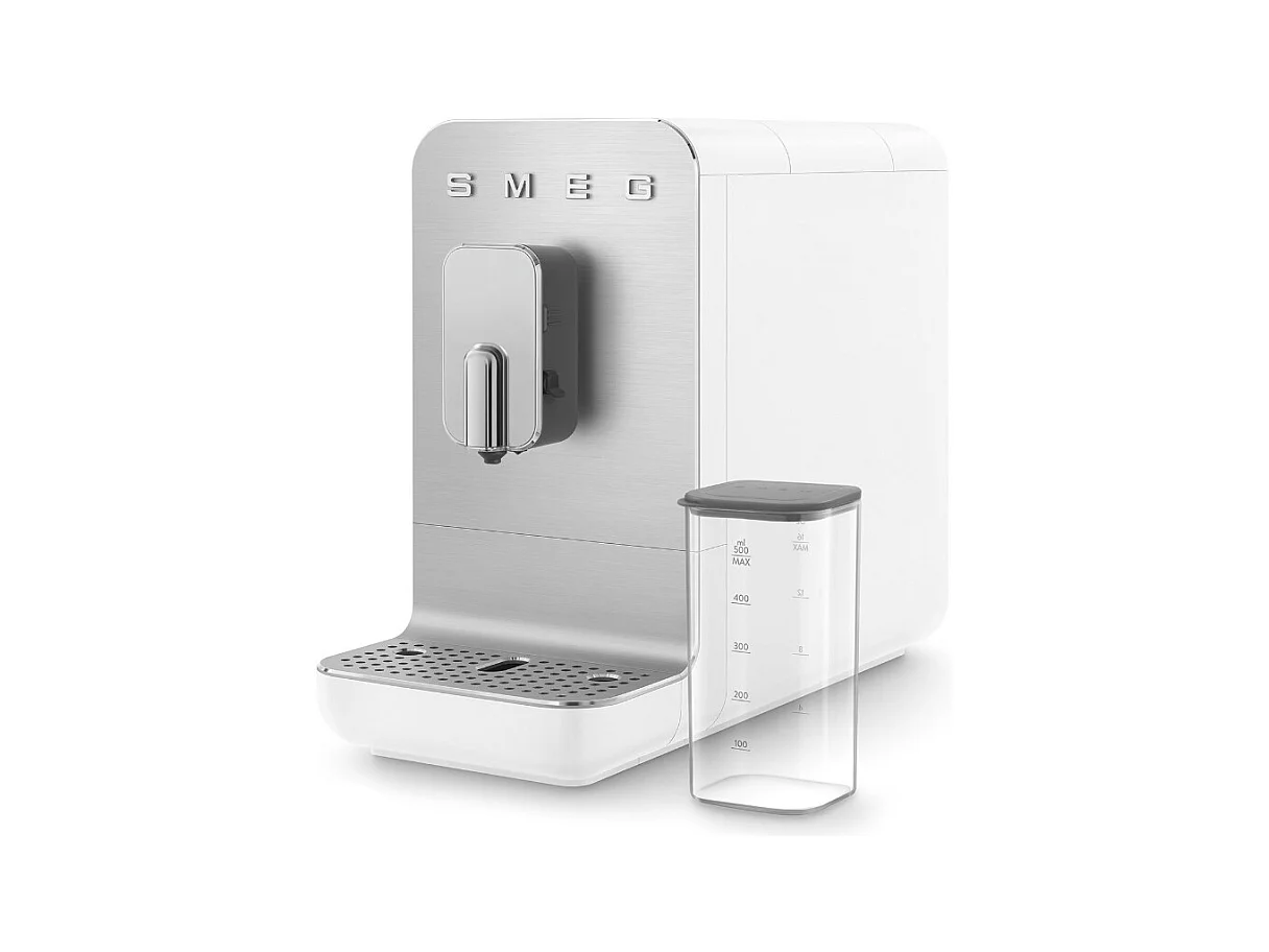 Machine à Expresso Automatique Smeg BCC13 WHMEU avec Broyeur à Café Intégré et Fonction One Touch - 19 Bars Blanc