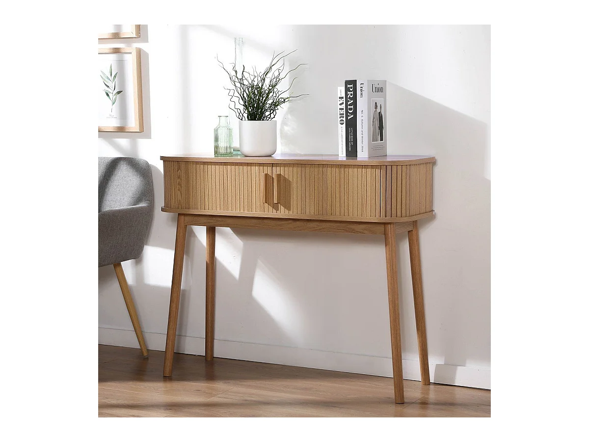 Console 2 portes coulissantes L100 cm - ERNEST