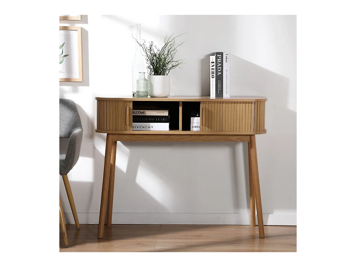 Console 2 portes coulissantes L100 cm - ERNEST