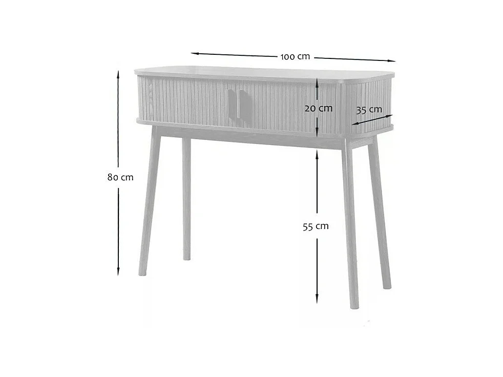 Console 2 portes coulissantes L100 cm - ERNEST